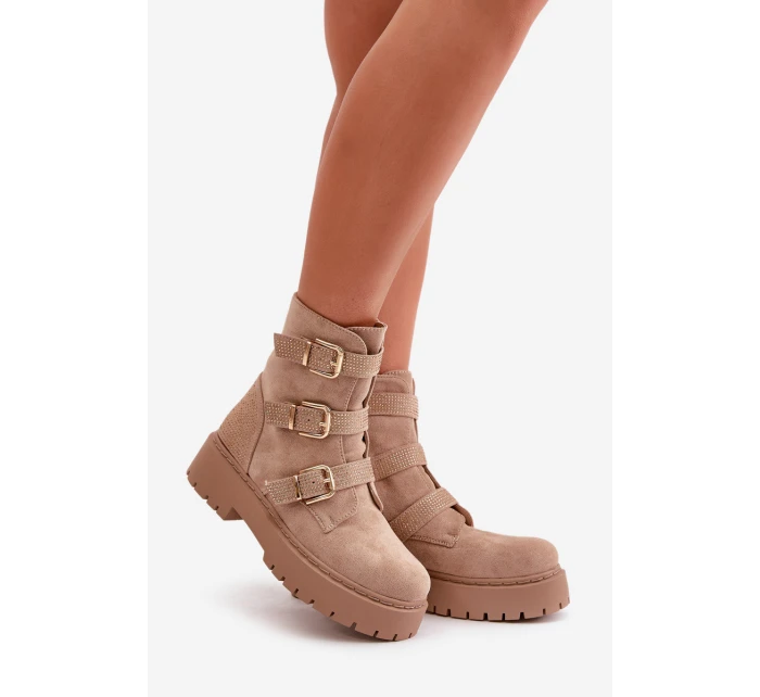 Zateplené dámské boty se béžové model 21670769 - Boto Zateplené dámské boty se béžové model 21670769 - Boto