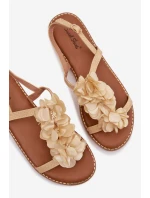 Dámské sandály Ploché s Ozdobnými Zlaté model 21961016 - Boto