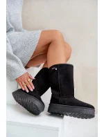 Vysoké Sněhule Na Platformě Big Star OO274895 Černé