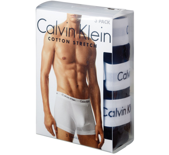 Pánské slipy 3 Pack Briefs Cotton Stretch 0000U2661G100 bílá - Calvin Klein
