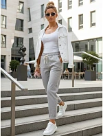 damskie z wysokim stanem szare model 22126337 - FashionStreet