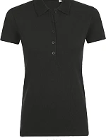 SOL'S Phoenix Women Dámské elastické piqué polo 25.1709 black