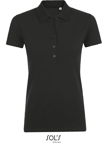 SOL'S Phoenix Women Dámské elastické piqué polo 25.1709 black SOL'S Phoenix Women Dámské elastické piqué polo 25.1709 black