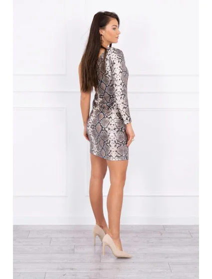 Šaty z model 18743598 kůže v khaki barvě s flitry - K-Fashion Šaty z model 18743598 kůže v khaki barvě s flitry - K-Fashion