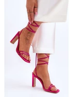 Elegantní vázané sandály s kamínky Fuchsie Nessy Elegantní vázané sandály s kamínky Fuchsie Nessy