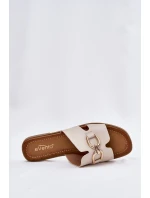 Dámské Ploché Pantofle S Dekorativním Béžové model 21697812 - EVENTO