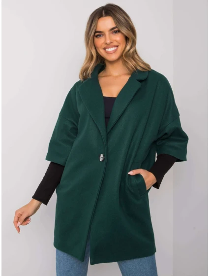 Dámský kabát CHA PL 0409.30x tmavě zelený Dámský kabát CHA PL 0409.30x tmavě zelený