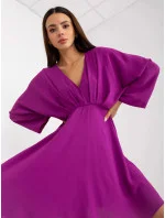 Tmavě fialové minišaty model 20266994 - FPrice Tmavě fialové minišaty model 20266994 - FPrice