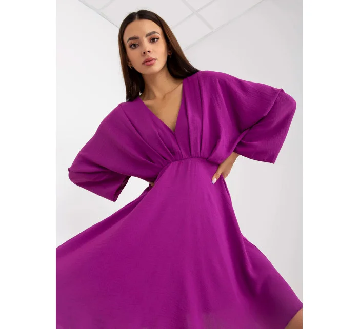 Tmavě fialové minišaty model 20266994 - FPrice Tmavě fialové minišaty model 20266994 - FPrice
