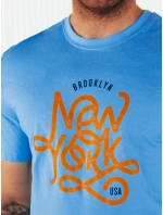 Pánské modré tričko s potiskem FashionStreet RX5370