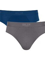 Pánské slipy SLG Base Brief C2P - šedé-tyrkysové V001 - SLOGGI