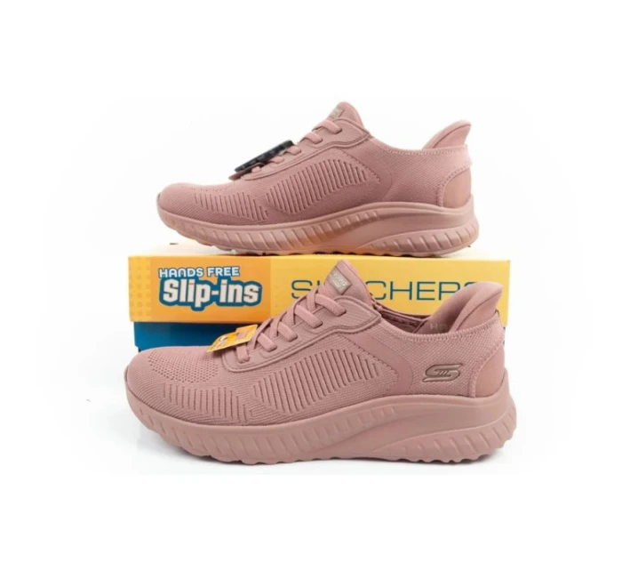 Skechers Bobs Squad-Chaos dámské sportovní boty pohodlné SLIP-INS pink dámské