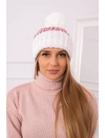 Dámská čepice Ellen s bambulí K325 bílá Dámská čepice Ellen s bambulí K325 bílá