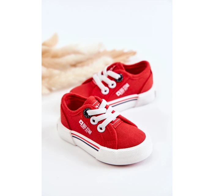 Dětské nízké tenisky Big Star model 21577003 Červená - Big Star Shoes Dětské nízké tenisky Big Star model 21577003 Červená - Big Star Shoes