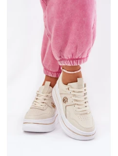 Dámské Sportovní Boty Na Platformě Béžové model 21687804 - Boto