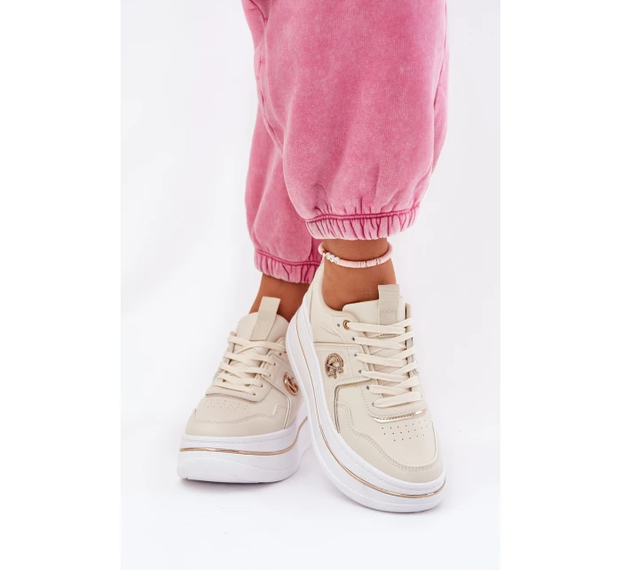 Dámské Sportovní Boty Na Platformě Béžové model 21687804 - Boto Dámské Sportovní Boty Na Platformě Béžové model 21687804 - Boto