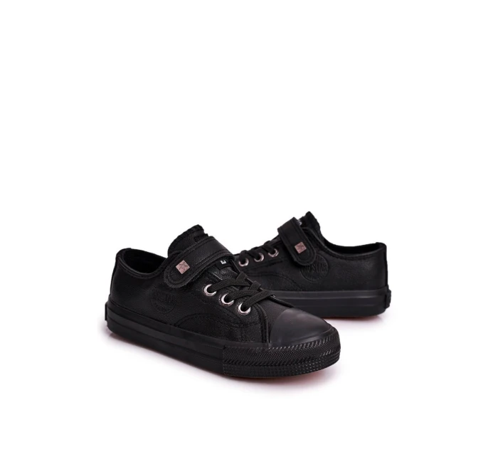 Dětské Kožené Tenisky BIG STAR EE374034 Černé Dětské Kožené Tenisky BIG STAR EE374034 Černé