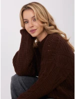 Sweter IN SW model 21782395 ciemny brązowy - FPrice