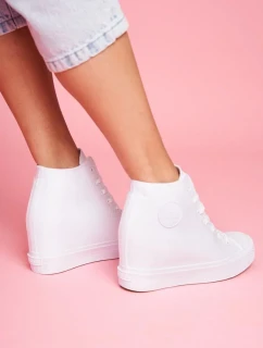 Dámské tenisky na klínku Big Star - bílé