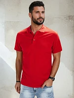Pánská červená bavlněná polokošile FashionStreet PX0515
