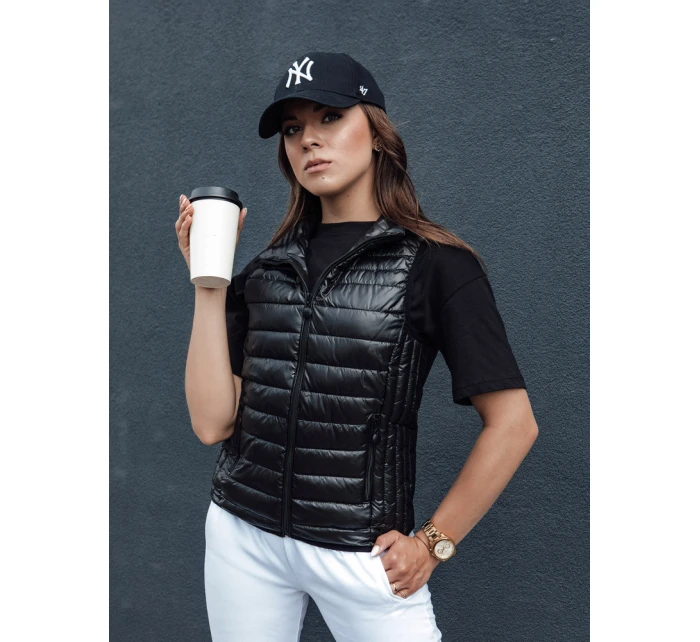 Dámská prošívaná vesta se stojáčkem STYLISHZ černá FashionStreet TY4440