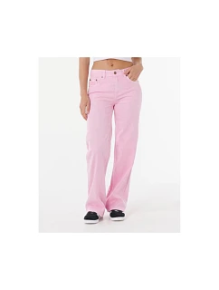 Kalhoty RIP CURL AGGIE RELAXED JEANS, růžové