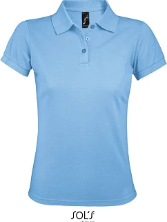 SOL'S Prime Women Dámské piqué polo z těžké bavlny 25.0573 sky blue