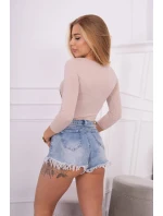 Body s potiskem pistole béžové Body s potiskem pistole béžové