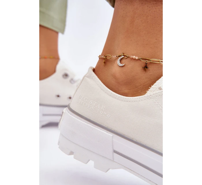 Látkové tenisky na platformě Big Star model 21610273 Bílá - Big Star Shoes