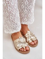 Pantofle S Dekorací Z Kůže Zazoo Zlaté model 21682160 - Boto Pantofle S Dekorací Z Kůže Zazoo Zlaté model 21682160 - Boto