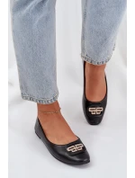 Baleríny Na Ploché Podešvi S Ozdobou Černé model 21684326 - Boto Baleríny Na Ploché Podešvi S Ozdobou Černé model 21684326 - Boto