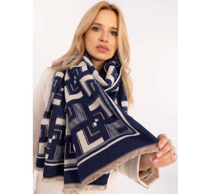 Šála AT SZ 23158.32 tmavě modrá a bílá