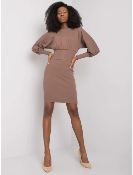 RV šaty SK 6079.65 světle hnědé RV šaty SK 6079.65 světle hnědé