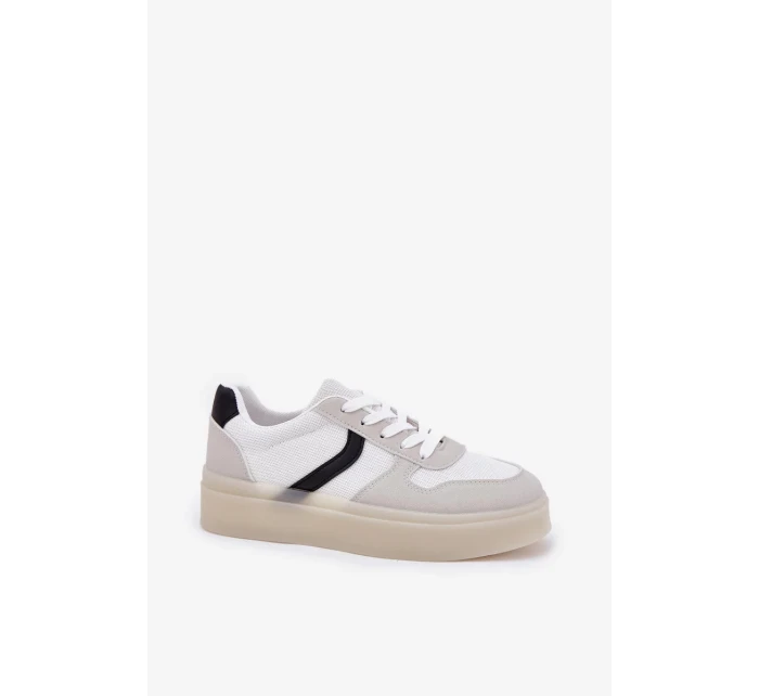 Dámské nízké tenisky na platformě – bílé Telmira Dámské nízké tenisky na platformě – bílé Telmira