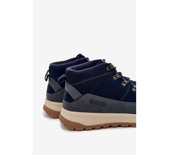 Pánské zateplené trekingové boty Big Star – tmavě modré