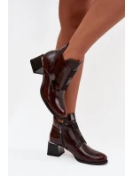 Boty na podpatku model 219404 Step in style Boty na podpatku model 219404 Step in style