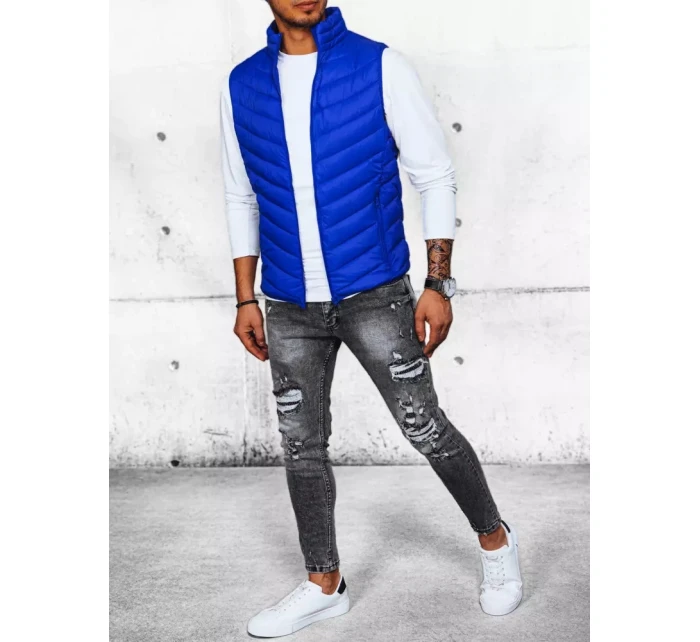 Pánská prošívaná modrá vesta Dstreet model 21968735 - FashionStreet Pánská prošívaná modrá vesta Dstreet model 21968735 - FashionStreet