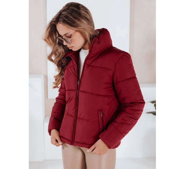 Dámská prošívaná zimní bunda LAROSE bordó FashionStreet TY5218