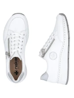 Dámské kožené polobotky bílé model 21910610 - Rieker Dámské kožené polobotky bílé model 21910610 - Rieker