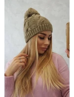 Fleecová čepice light khaki model 18750933 - K-Fashion Fleecová čepice light khaki model 18750933 - K-Fashion