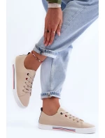 Kožené sportovní boty Dámské Bežové model 21632369 - EVENTO Kožené sportovní boty Dámské Bežové model 21632369 - EVENTO