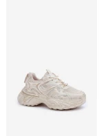 Dámské Tenisky S Na Platformě Béžové model 21680941 - Boto Dámské Tenisky S Na Platformě Béžové model 21680941 - Boto