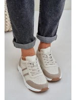 Dámské kožené tenisky na platformě béžové Gatira Dámské kožené tenisky na platformě béžové Gatira