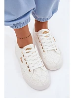 Dámské tenisky s krajkou model 22102739 Bílé - Lee Cooper Dámské tenisky s krajkou model 22102739 Bílé - Lee Cooper