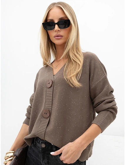 Sweter IR SW model 22544429 brązowy - FPrice Sweter IR SW model 22544429 brązowy - FPrice