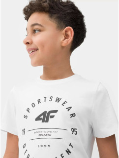 Chlapecké tričko 4FJSS23TTSHM294-10S bílé - 4F