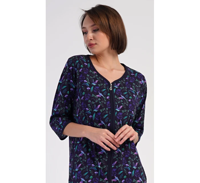 Dámské domácí šaty model 22016787 modré - Vienetta Dámské domácí šaty model 22016787 modré - Vienetta