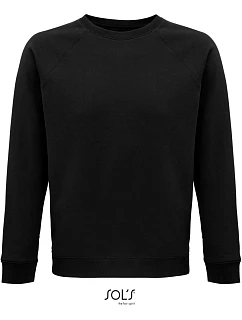 SOL'S Space Unisex raglánová mikina z bio bavlny 25.3567 black