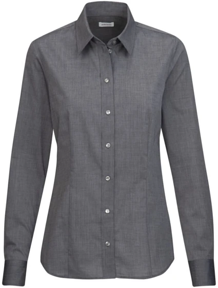 Seidensticker Blouse Regular LSL Popelínová halenka s dlouhým rukávem 78.0604 anthracite