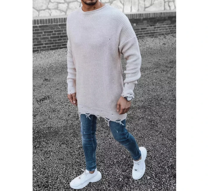 Pánský svetr WX1965 béžový - Dstreet